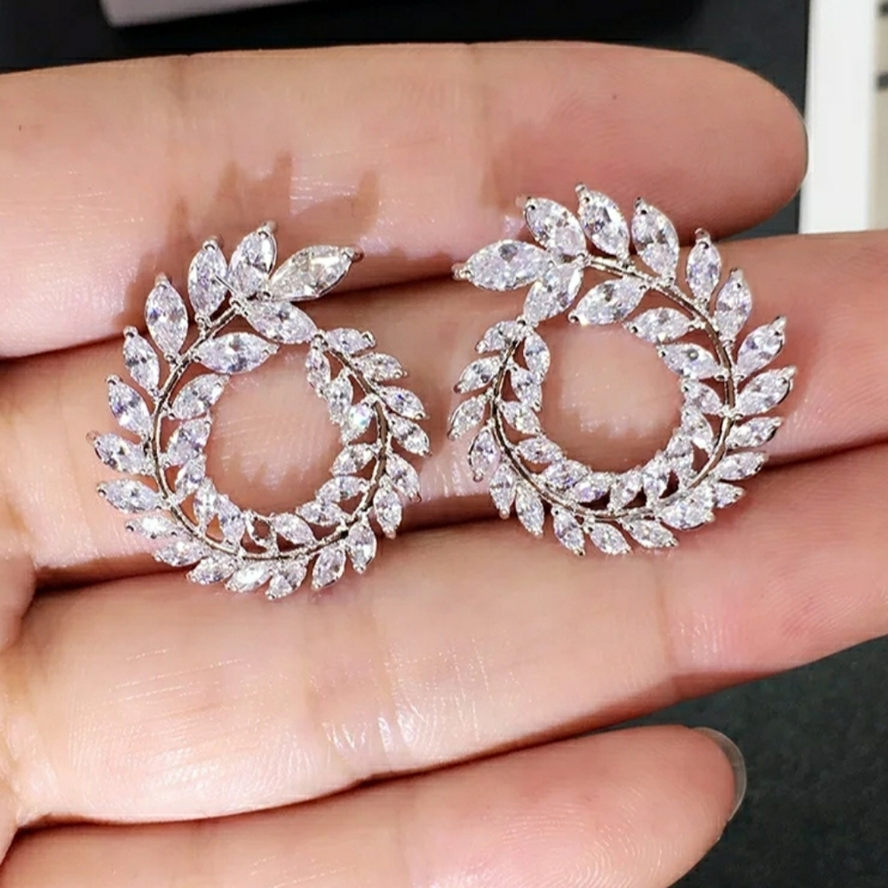 Zirconia Silver Earrings